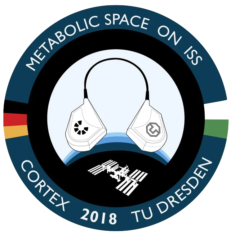 Mission logo "Metabolic Space on ISS", CORTEX & TU Dresden, 2018